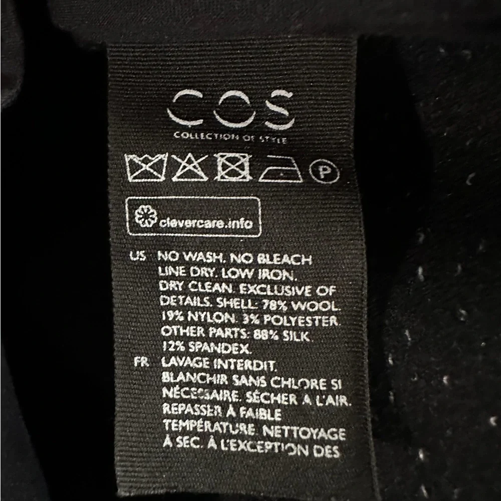 COS Black Long Sleeve Dress with Sheer Detail - Picture 12 of 13